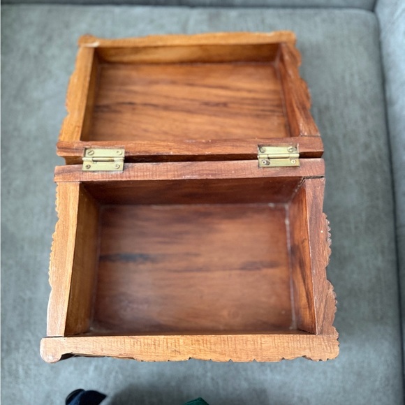 Hand-Carved Wooden Box - Picture 10 of 13